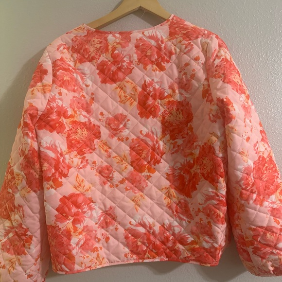 Women’s Boutique Belle Floral Pink Quilted Jacket - Picture 10 of 11